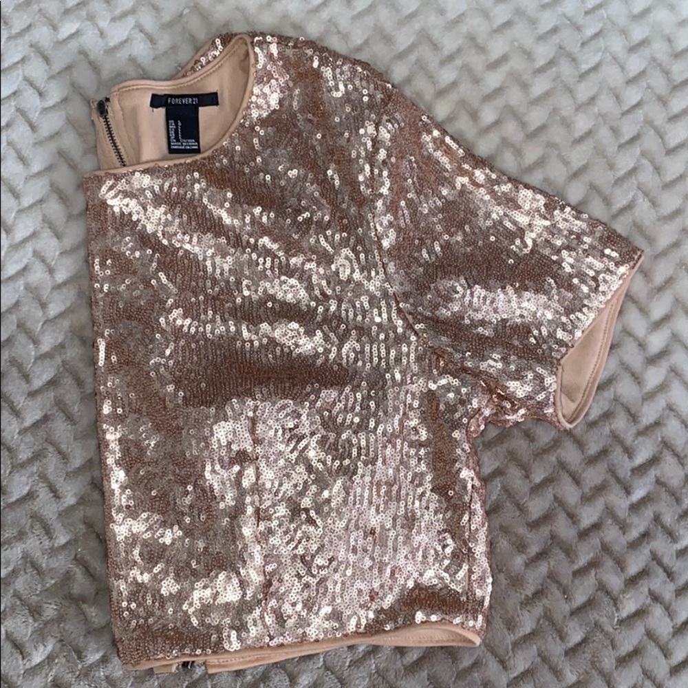 Sequin Crop Top
